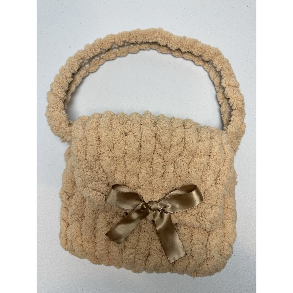 Maiiya Handmade From London Teddy Bear Saddle Bag Purse Tan Brown